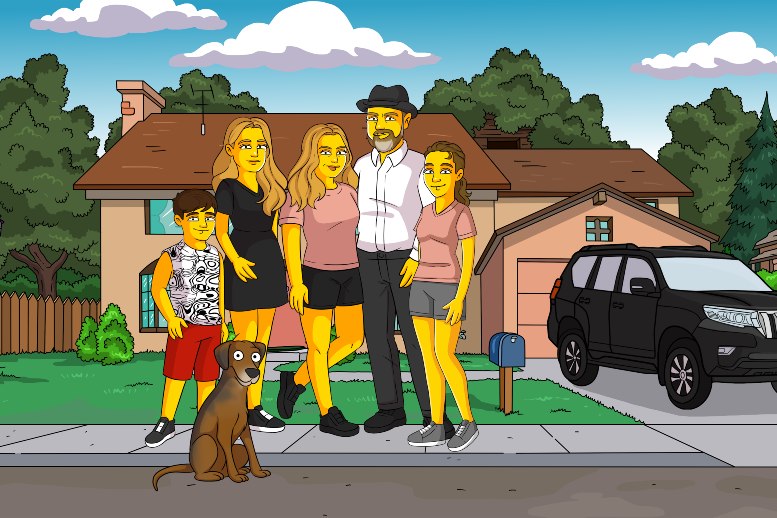 Portrét jako Simpsonovi Dům